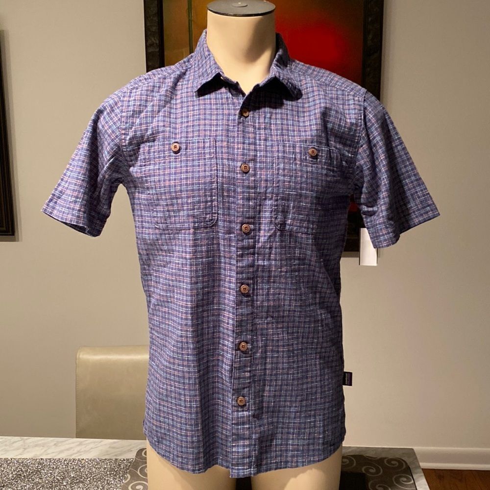 Patagonia Small Worn Wear Back Step Shirt Short Sleeve Plaid